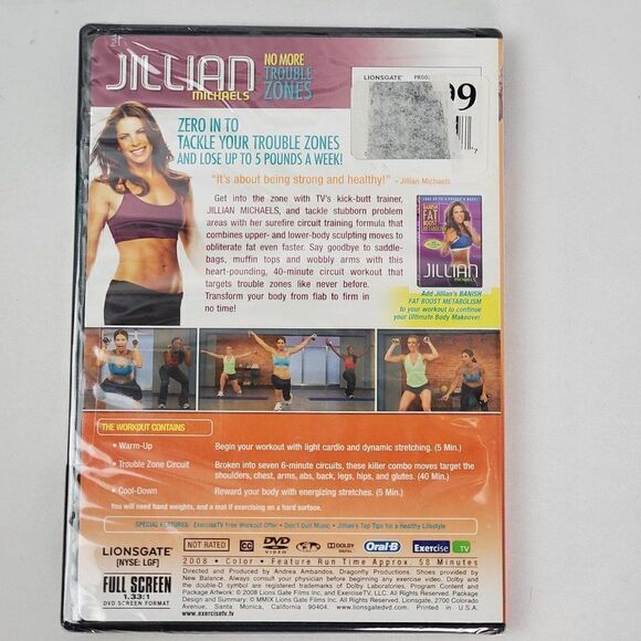 Jillian Michaels, Ultimate Body Makeover, no more trouble zones, Workout DVD Bra - Picture 2 of 2